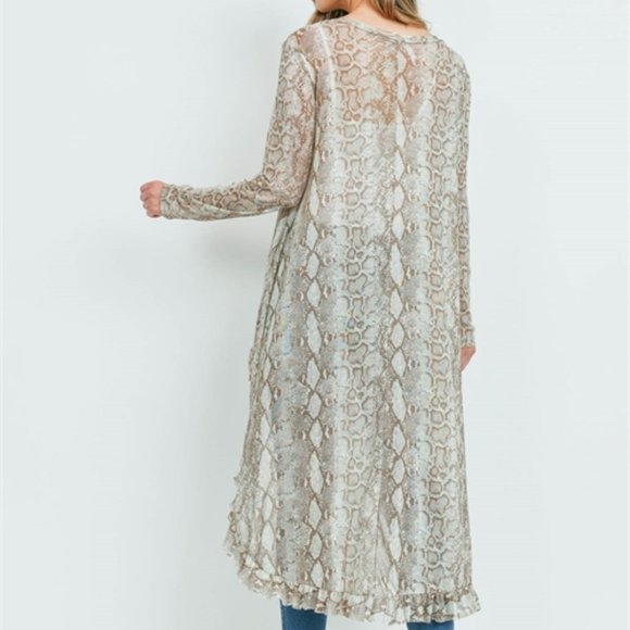 SNAKE PRINT HI-LOW flowy Top - Picture 4 of 5